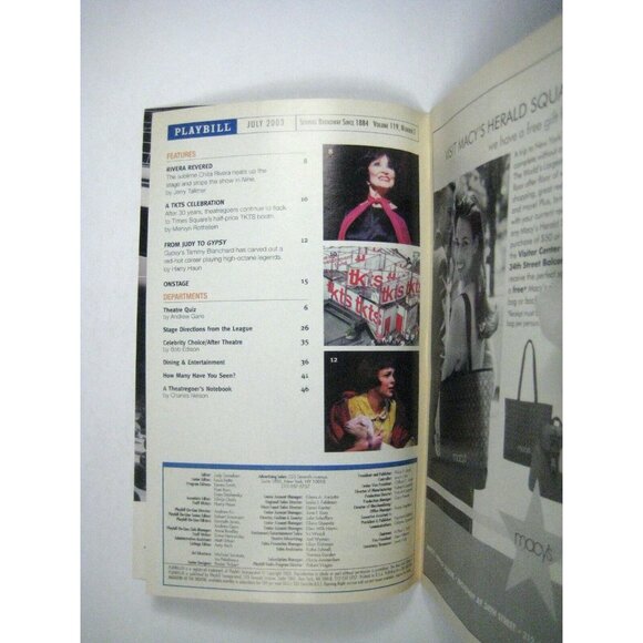 Forbidden Broadway 20th Anniversary Playbill July 2003 Donna English Fagan - Picture 6 of 7